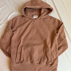 A&F Boyfriend Popover Hoodie in Light Terracotta Brown